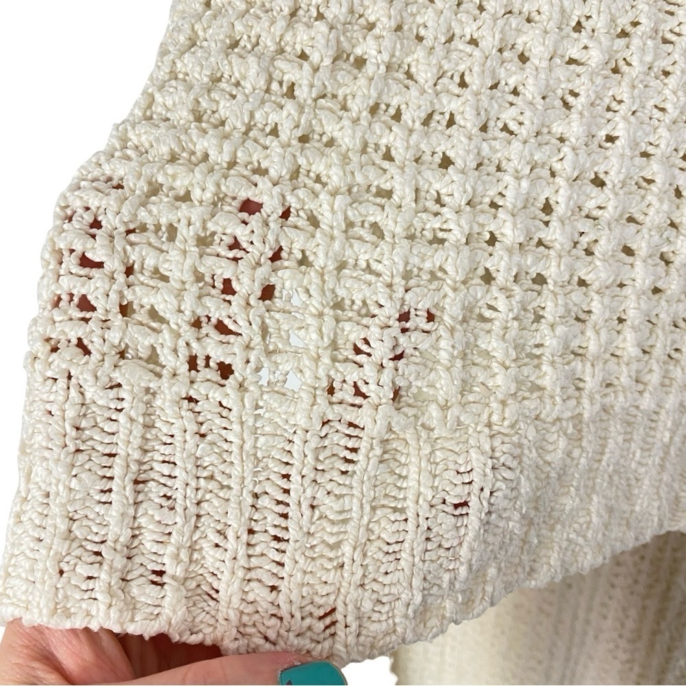 Free People Sweater Womens Size Small Skyscraper Sleeveless Turtleneck Cream - Picture 10 of 13